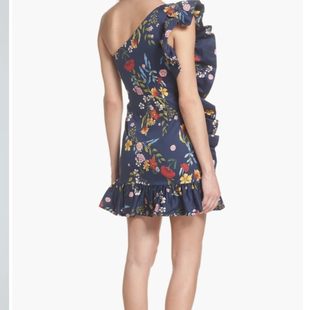 C/MEO No Matter One-Shoulder Ruffle Minidress AMPHORA - Picture 4 of 11